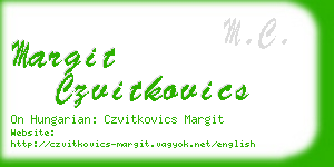 margit czvitkovics business card